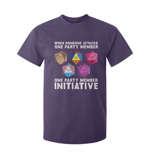When Someone Attacks One Party Member D20 Dice LGBTQ Ally T Shirt For Kid TS10 Purple Print Your Wear