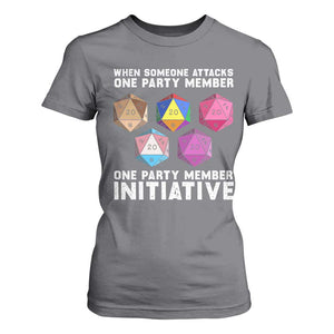 When Someone Attacks One Party Member D20 Dice LGBTQ Ally T Shirt For Women TS10 Charcoal Print Your Wear