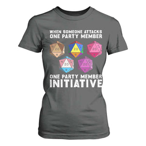 When Someone Attacks One Party Member D20 Dice LGBTQ Ally T Shirt For Women TS10 Dark Heather Print Your Wear