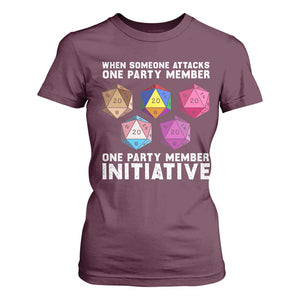 When Someone Attacks One Party Member D20 Dice LGBTQ Ally T Shirt For Women TS10 Maroon Print Your Wear