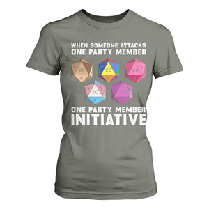 When Someone Attacks One Party Member D20 Dice LGBTQ Ally T Shirt For Women TS10 Military Green Print Your Wear