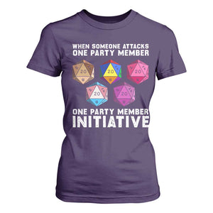 When Someone Attacks One Party Member D20 Dice LGBTQ Ally T Shirt For Women TS10 Purple Print Your Wear