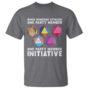 When Someone Attacks One Party Member D20 Dice LGBTQ Ally T Shirt TS10 Charcoal Print Your Wear