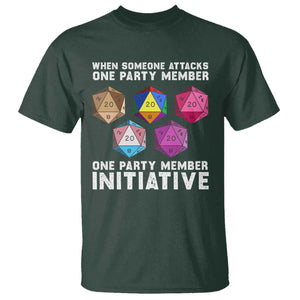 When Someone Attacks One Party Member D20 Dice LGBTQ Ally T Shirt TS10 Dark Forest Green Print Your Wear