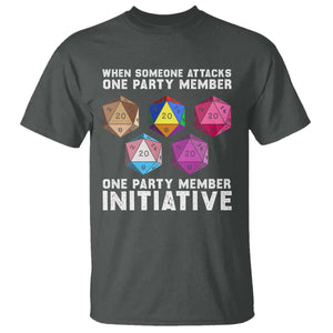 When Someone Attacks One Party Member D20 Dice LGBTQ Ally T Shirt TS10 Dark Heather Print Your Wear