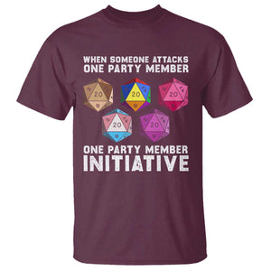 When Someone Attacks One Party Member D20 Dice LGBTQ Ally T Shirt TS10 Maroon Print Your Wear