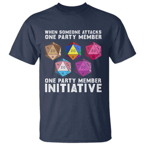 When Someone Attacks One Party Member D20 Dice LGBTQ Ally T Shirt TS10 Navy Print Your Wear