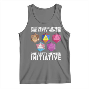 When Someone Attacks One Party Member D20 Dice LGBTQ Ally Tank Top TS10 Black Heather Print Your Wear