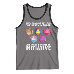 When Someone Attacks One Party Member D20 Dice LGBTQ Ally Tank Top TS10 Deep Heather Black Print Your Wear