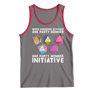 When Someone Attacks One Party Member D20 Dice LGBTQ Ally Tank Top TS10 Deep Heather Red Print Your Wear