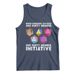 When Someone Attacks One Party Member D20 Dice LGBTQ Ally Tank Top TS10 Navy Print Your Wear
