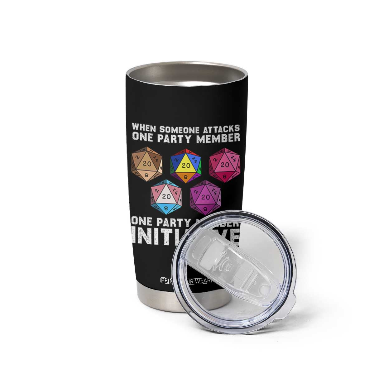 When Someone Attacks One Party Member D20 Dice LGBTQ Ally Tumbler Cup TS10 Print Your Wear