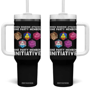 When Someone Attacks One Party Member D20 Dice LGBTQ Ally Tumbler With Handle TS10 One Size: 40 oz Black Print Your Wear