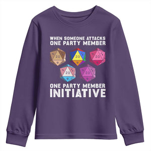 When Someone Attacks One Party Member D20 Dice LGBTQ Ally Youth Sweatshirt TS10 Purple Print Your Wear