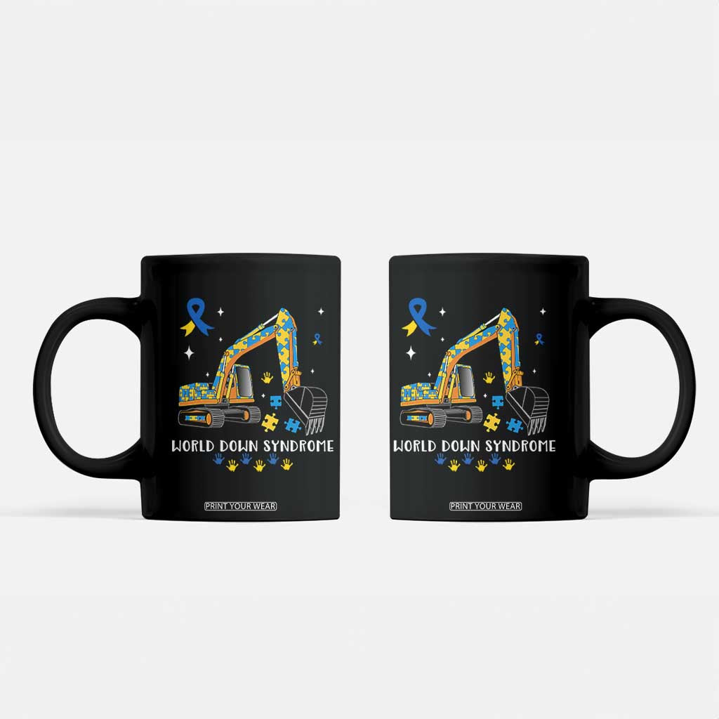 World Down Syndrome Awareness Day Bulldozer Coffee Mug TS02 Black Print Your Wear