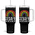 You Are Safe With Me Tumbler With Handle Retro Rainbow LGBTQ Ally Pride TS10 One Size: 40 oz Black Print Your Wear