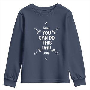 You Can Do This Dad Youth Sweatshirt Annoucement Baby Shower First Fathers Day Gifts TS10 Navy Print Your Wear