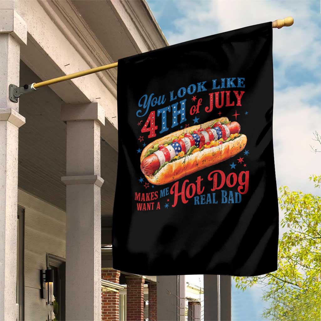 You Look Like 4th of July Hot Dog Garden Flag Funny Patriotic Food Meme TS10 Print Your Wear