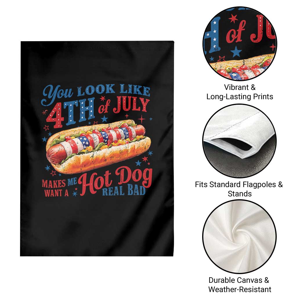 You Look Like 4th of July Hot Dog Garden Flag Funny Patriotic Food Meme TS10 Print Your Wear