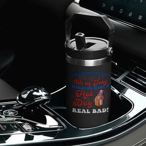 You Look Like The 4th Of July Funny Hot Dog Flip Straw Tumbler TS09 Print Your Wear