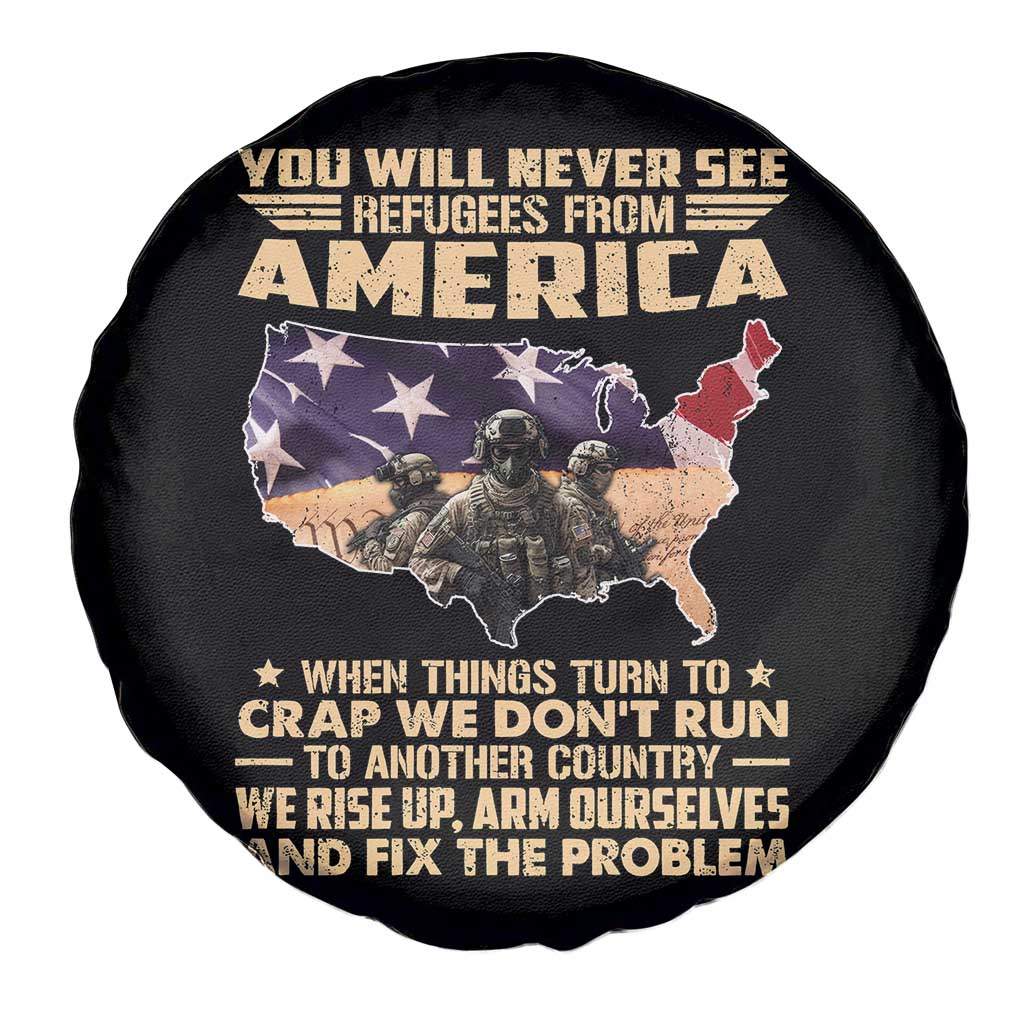 You Will Never See Refugees From America When Things Turn To Spare Tire Cover TS11 Print Your Wear