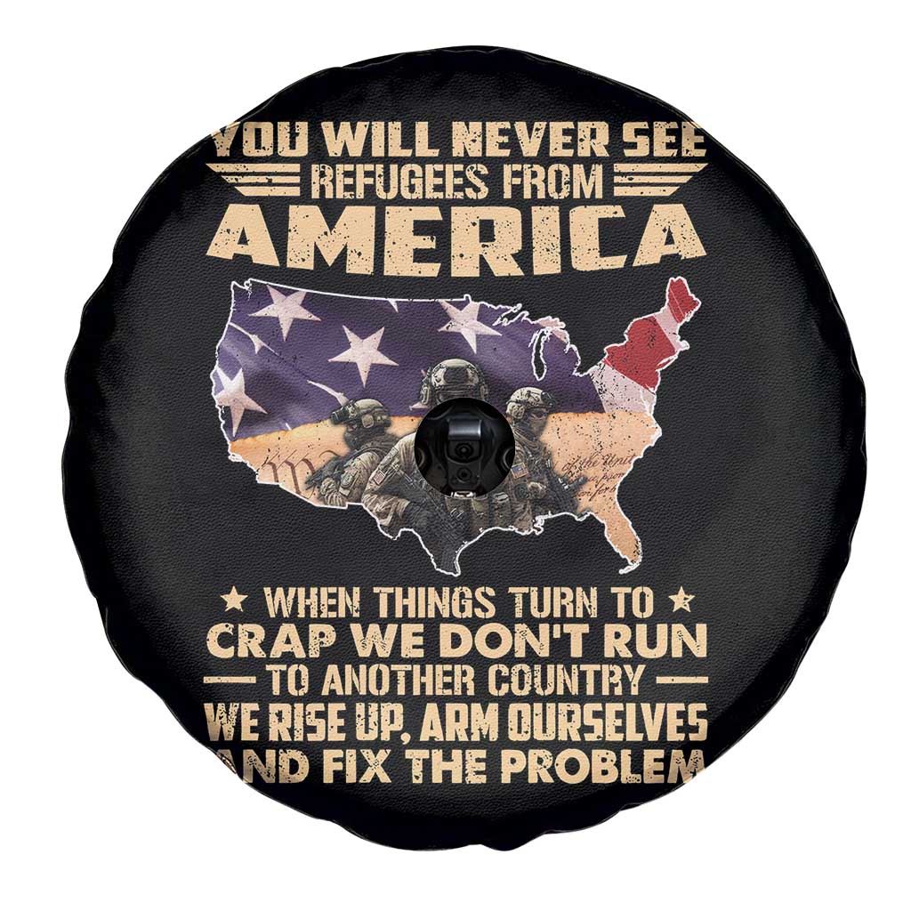 You Will Never See Refugees From America When Things Turn To Spare Tire Cover TS11 Print Your Wear