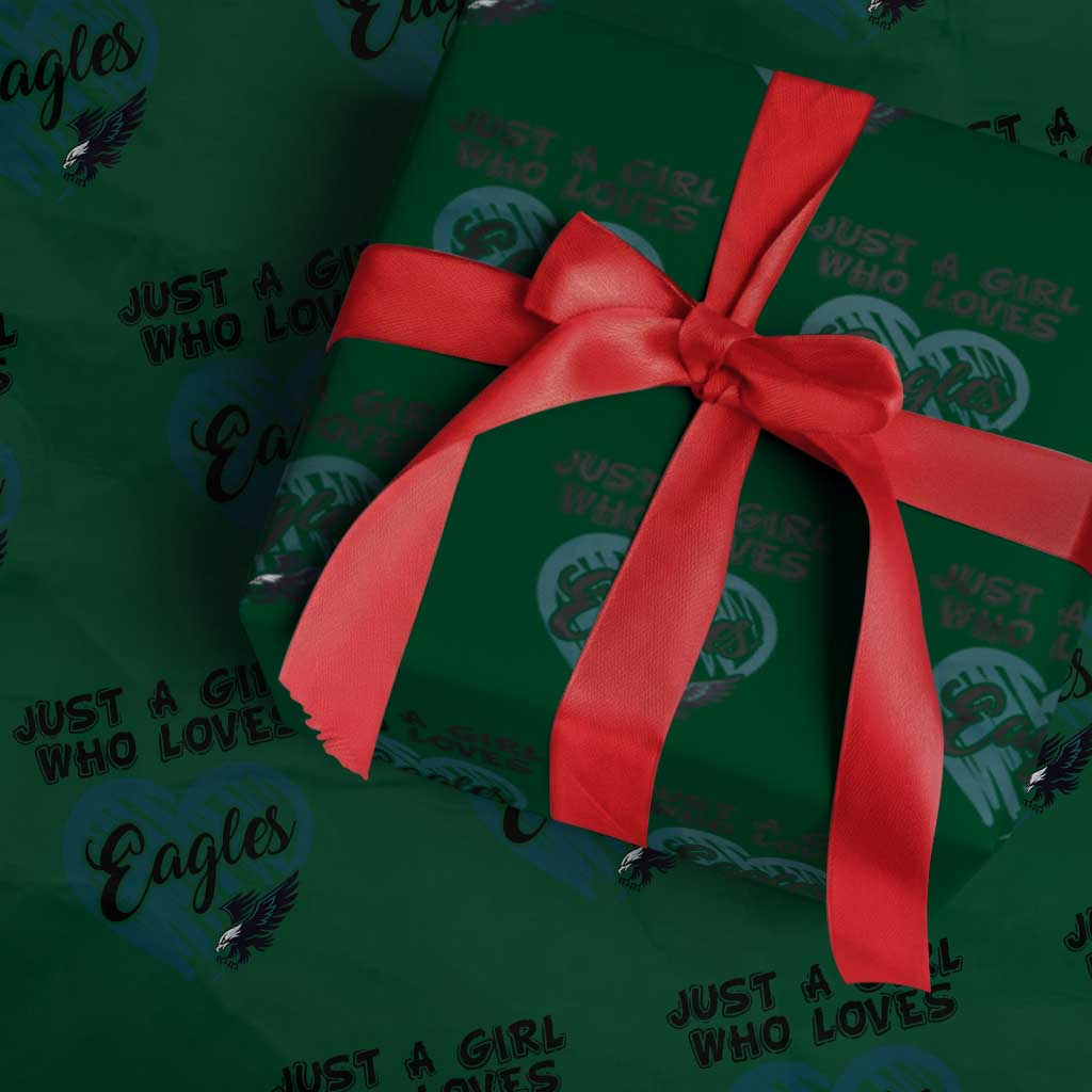A Girl Who Loves Eagle Wrapping Paper Roll TS02 Green Print Your Wear