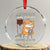 A Good Day Starts With Coffee And Cats Crystal Glass Ornament Funny Purrfect Morning TS12 Transparent Glass 3'' Circle Print Your Wear