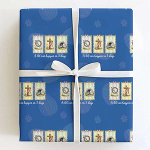 A Lot Can Happen in 3 Days Wrapping Paper Roll Christian Jesus Easter TS14 Royal Blue Print Your Wear