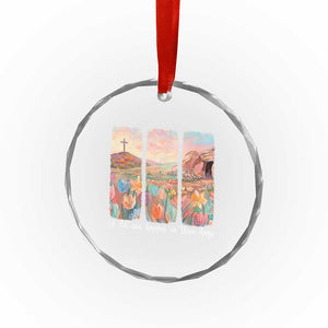 A Lot Can Happen In Three Days Christian Easter Crystal Glass Ornament Empty Tomb Cross Landscape Faith Inspirational Gift TS02 Print Your Wear
