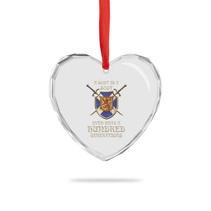 A Scot Is A Scot Even Unto A Hundred Generation Heart Crystal Glass Ornament Scottish Pride TS11 Print Your Wear