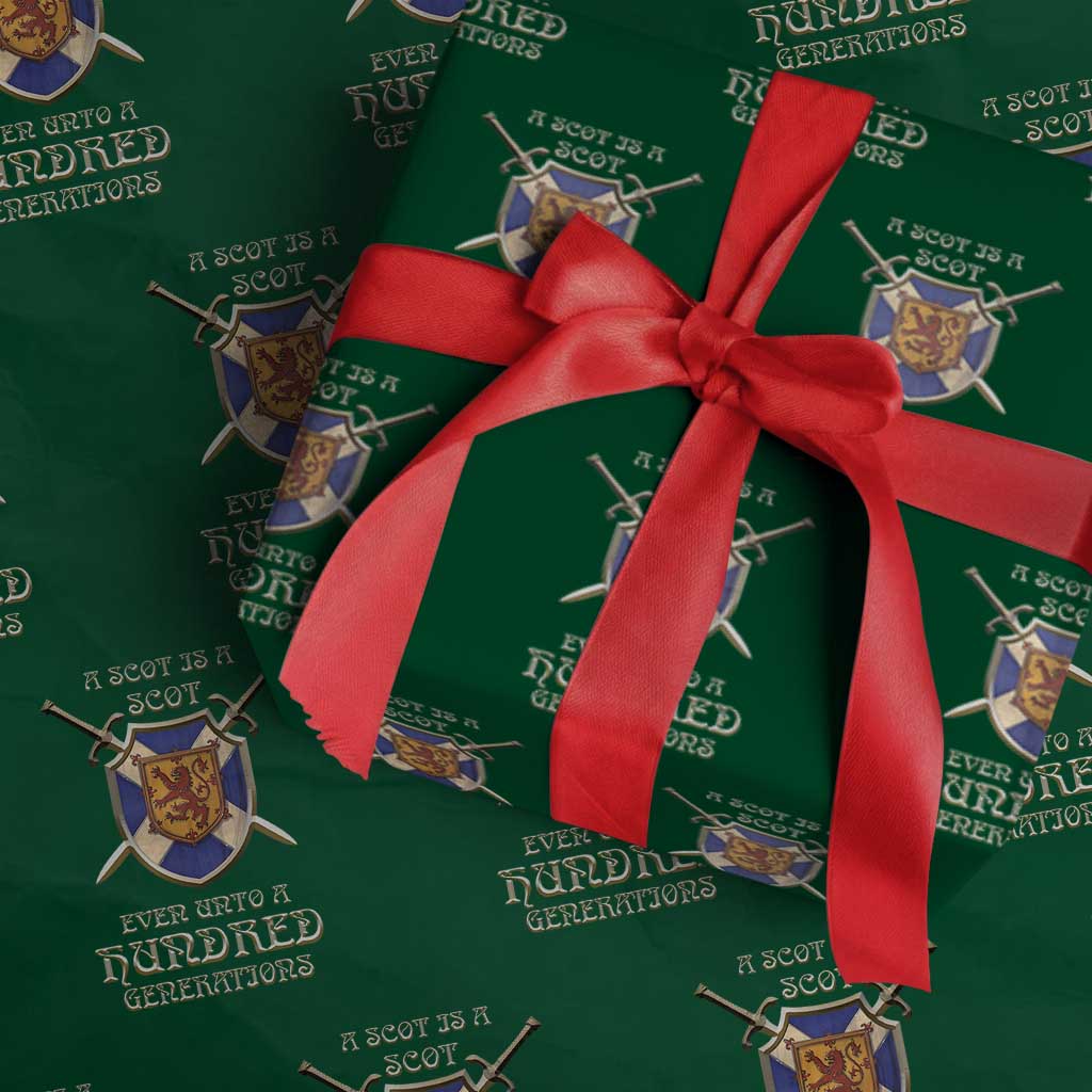 A Scot Is A Scot Even Unto A Hundred Generation Wrapping Paper Roll Scottish Pride TS11 Green Print Your Wear