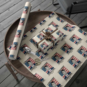 A True Patriot Memorial Wrapping Paper Roll Charlie Kirk Legacy The Greatness of Our Nation TS02 Beige Print Your Wear