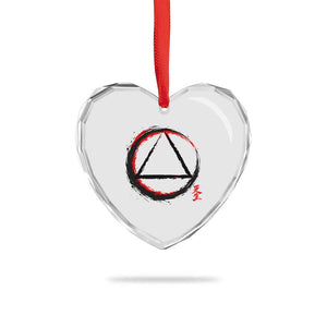 AA Sober Logo Symbol Serenity Recovery Heart Crystal Glass Ornament Japanese Brushstroke Circle TS11 Print Your Wear