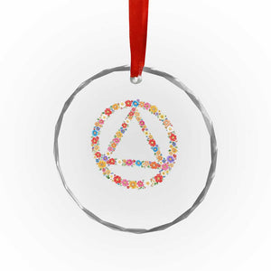 AA Sober Retro Flower Symbol Serenity Recovery Crystal Glass Ornament TS11 Print Your Wear