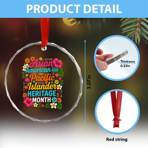 AAPI Asian American and Pacific Islander Heritage Month Crystal Glass Ornament TS11 Print Your Wear