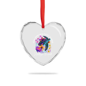 AAPI Asian American and Pacific Islander Heritage Month Heart Crystal Glass Ornament Floral Sea Turtle TS11 Print Your Wear