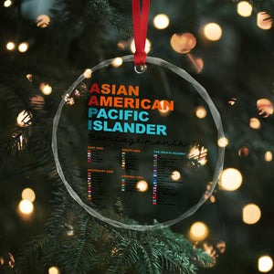 AAPI Heritage Month Crystal Glass Ornament Asian American and Pacific Islander Countries Pride TS02 Print Your Wear