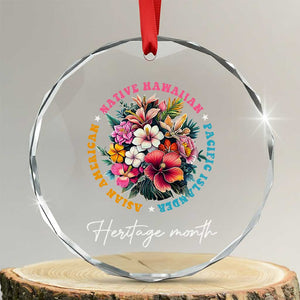 AAPI Heritage Month Crystal Glass Ornament Asian American Native Hawaiian Pacific Islander Vintage - Print Your Wear