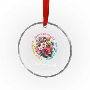 AAPI Heritage Month Crystal Glass Ornament Asian American Native Hawaiian Pacific Islander Vintage TS02 Print Your Wear