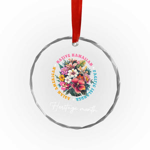 AAPI Heritage Month Crystal Glass Ornament Asian American Native Hawaiian Pacific Islander Vintage - Print Your Wear