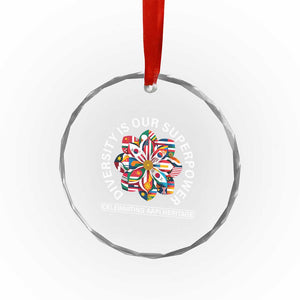 AAPI Heritage Month Crystal Glass Ornament Diversity Is Our Superpower Asian American and Pacific Islander TS02 Print Your Wear