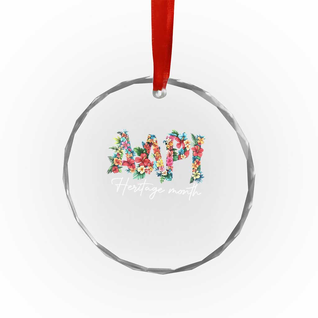 AAPI Heritage Month Crystal Glass Ornament Retro Elegant Floral Asian American Pacific Islander TS02 Print Your Wear