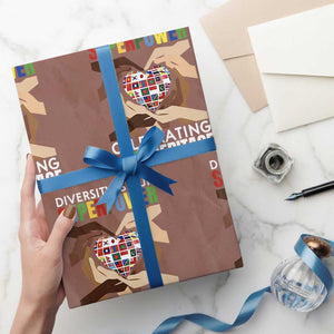 AAPI Heritage Month Wrapping Paper Roll Diversity Is Our Superpower Asian American and Pacific Islander Countries TS11 Mocha Print Your Wear