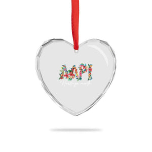 AAPI Heritage Month Heart Crystal Glass Ornament Retro Elegant Floral Asian American Pacific Islander TS02 Print Your Wear