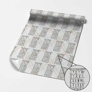 ABCs of Black History Month Wrapping Paper Roll Black Excellence Pride TS02 Christmas Plaid Print Your Wear