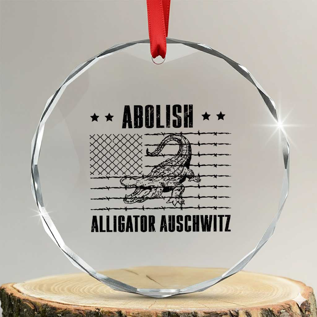 Abolish Alligator Prison Crystal Glass Ornament Stop Alcatraz Sace Everglades TS02 Transparent Glass 3'' Circle Print Your Wear