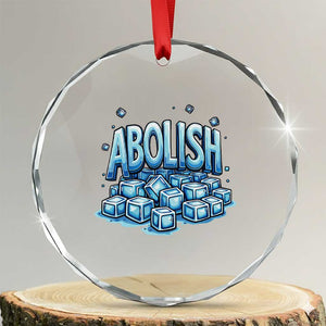 Abolish Ice Crystal Glass Ornament Minnesota Resistance Protest TS12 Transparent Glass 3'' Circle Print Your Wear