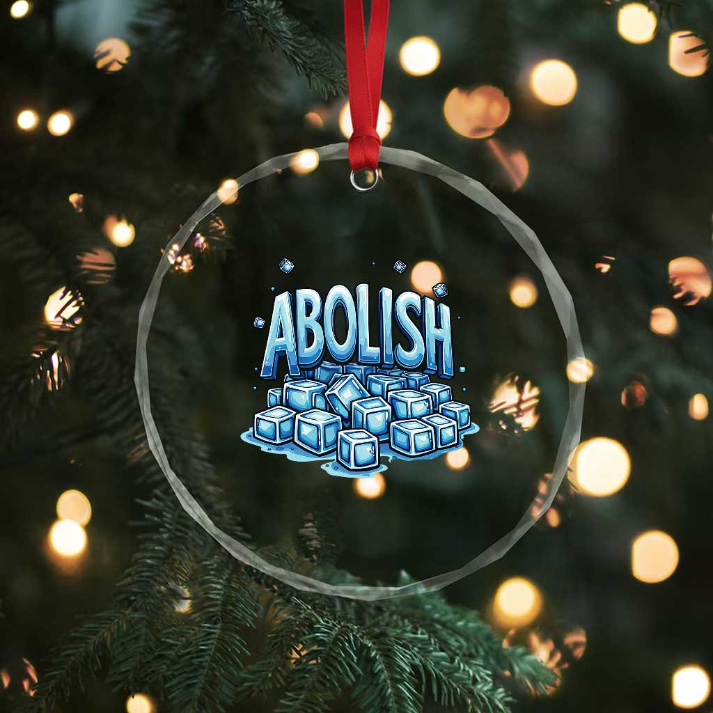 Abolish Ice Crystal Glass Ornament Minnesota Resistance Protest TS12 Print Your Wear