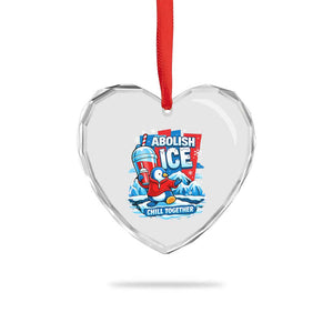 Abolish Ice Heart Crystal Glass Ornament Subtle FDT Penguin Slush Drink Funny Summer Chill Mode TS10 Print Your Wear